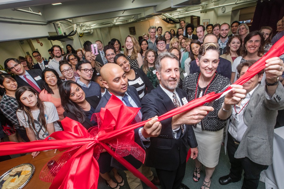 ribbon being cut