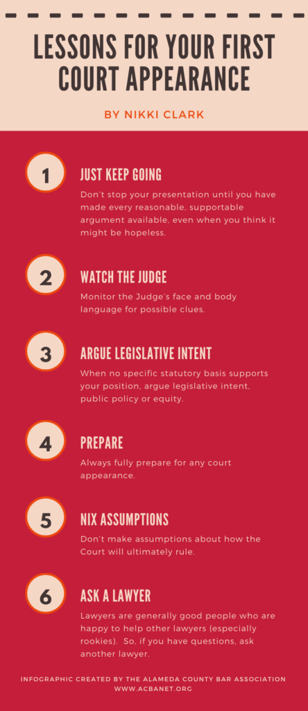 Lessons for your first court appearance